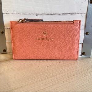 Nanette Lepore Mya Coral Slim Bifold Wallet Excellent Condition